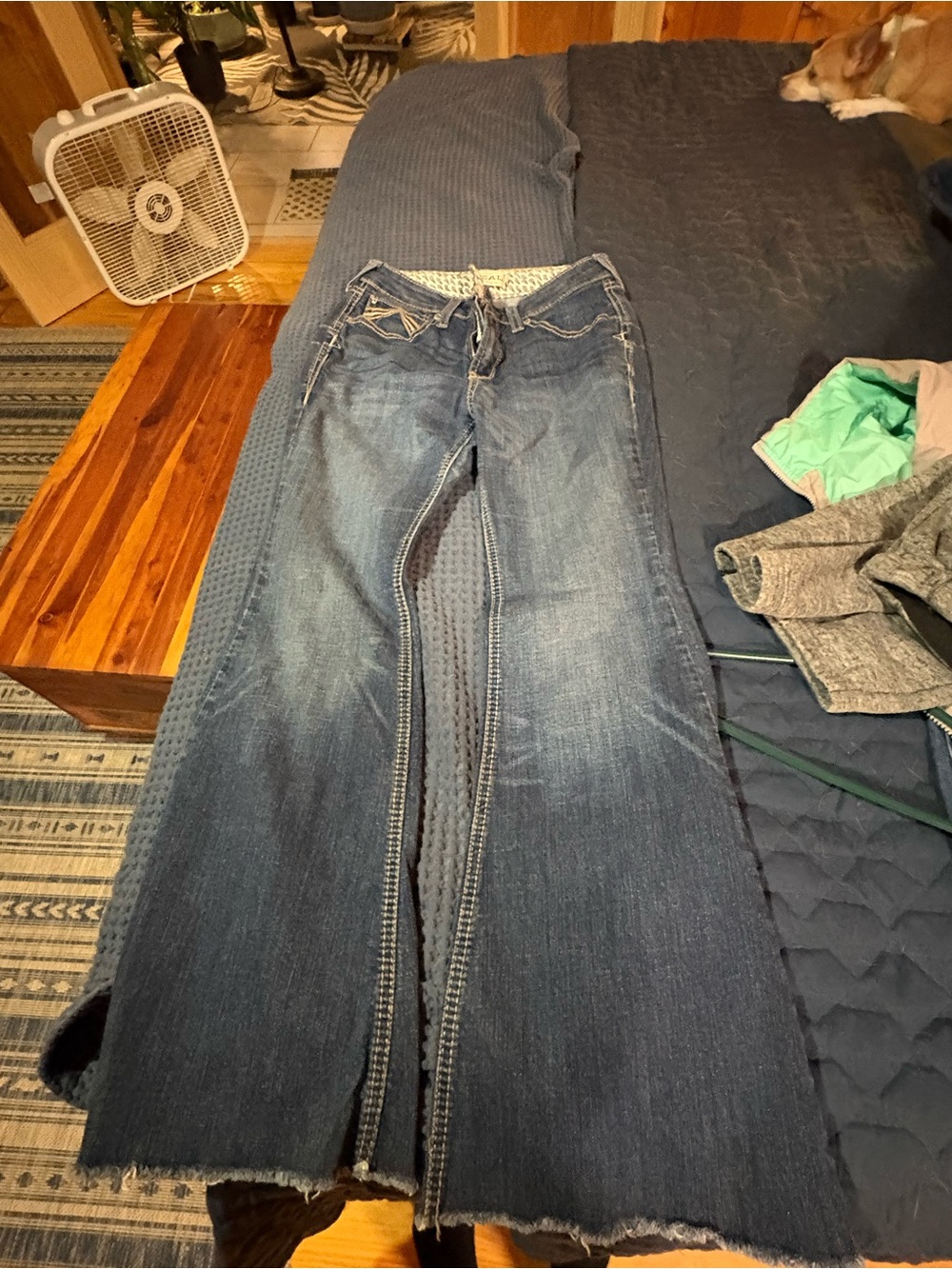 Ariat Dark Blue Wide-Leg Flared Jeans